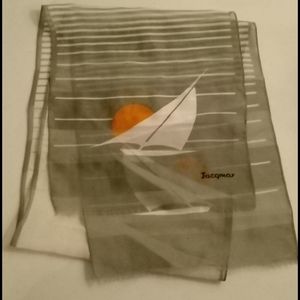 Jacqmar silk boating design scarf